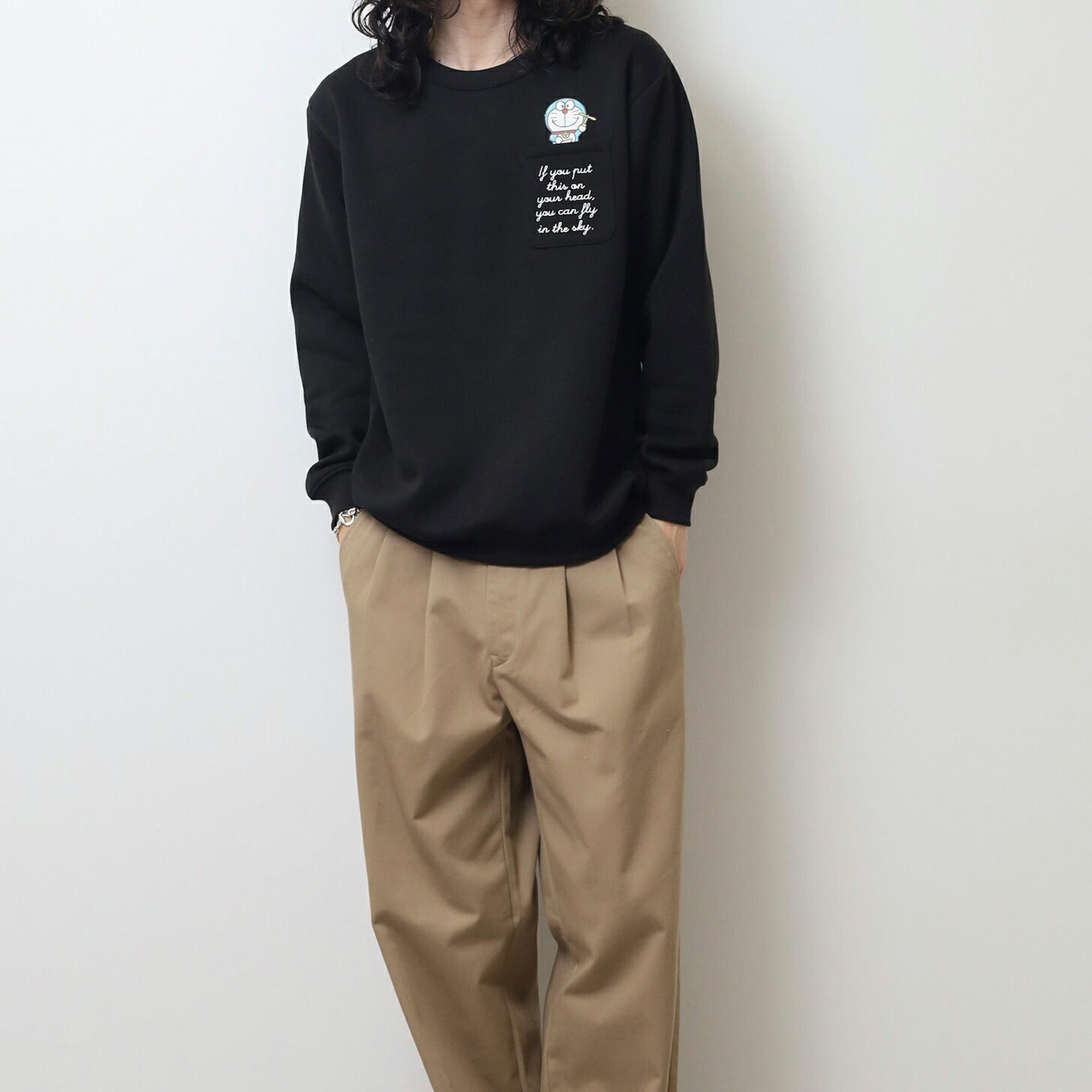 アイム ドラえもん トレーナー 裏起毛 プリント 刺繍 ロゴ I'm Doraemon メンズ レディース dr1344-71