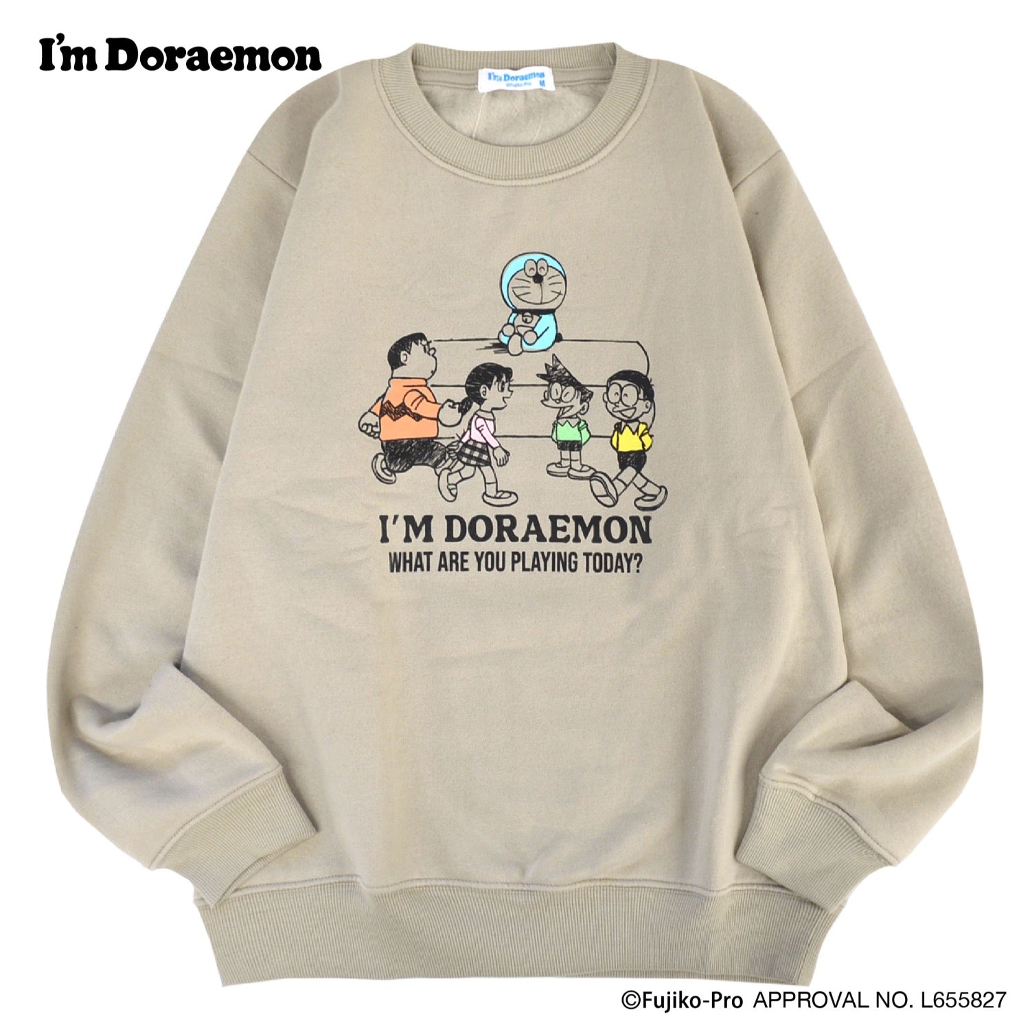 アイム ドラえもん トレーナー 裏起毛 プリント 刺繍 ロゴ I'm Doraemon メンズ レディース dr1344-71