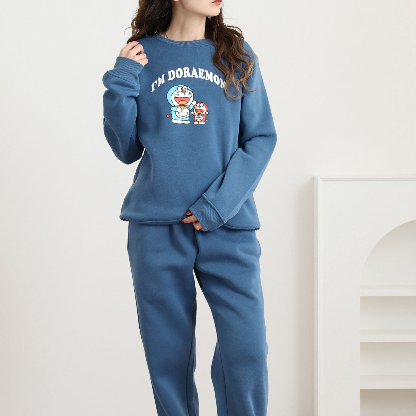 アイムドラえもん プリントスウェット 裏起毛 秋冬 上下セット セットアップ I'm Doraemon