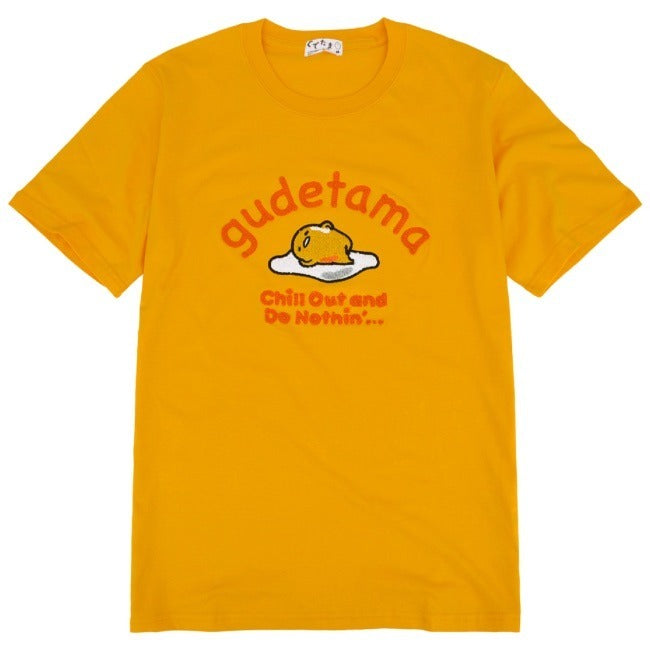 ぐでたま 半袖 Tシャツ 刺繍 春 夏 チェーンステッチ サンリオ キャラクターズ gd1132-342