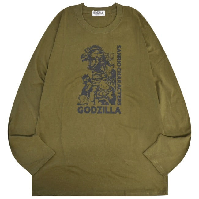 ゴジラ サンリオ キャラクターズ プリント 長袖 Tシャツ 春 秋 GODZILLA gz1243-39