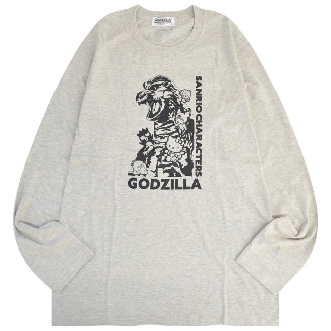 ゴジラ サンリオ キャラクターズ プリント 長袖 Tシャツ 春 秋 GODZILLA gz1243-39