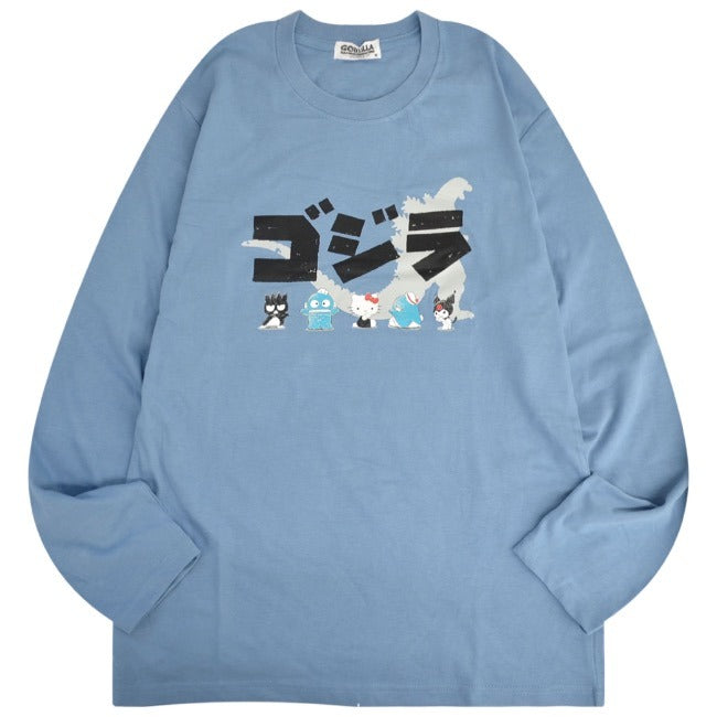 ゴジラ サンリオ キャラクターズ プリント 長袖 Tシャツ 春 秋 GODZILLA gz1243-39