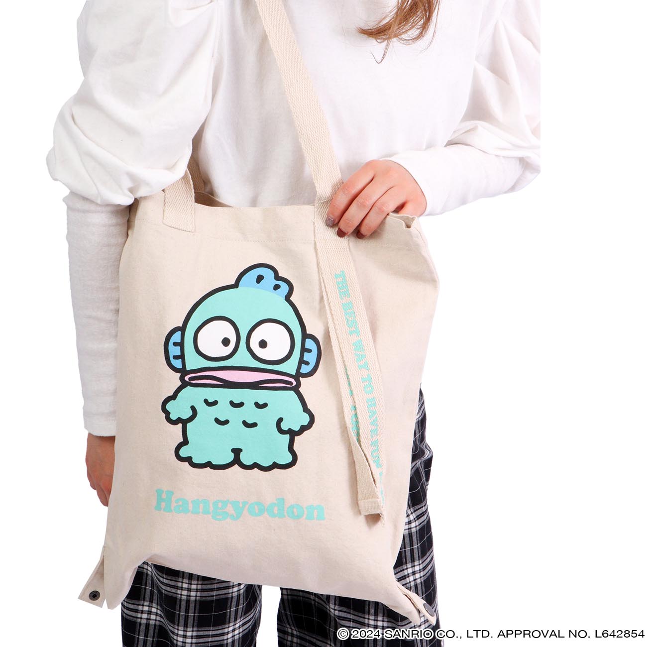 ハンギョドン トート バケット バッグ 2WAY お買い物袋 エコバッグ グッズ サンリオ キャラクターズ hg-1000