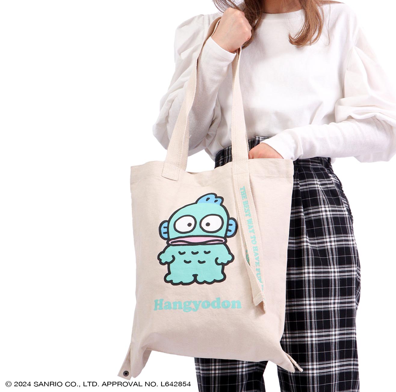 ハンギョドン トート バケット バッグ 2WAY お買い物袋 エコバッグ グッズ サンリオ キャラクターズ hg-1000