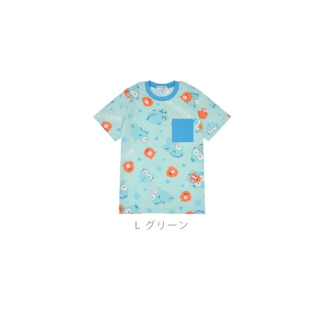 ハンギョドン Tシャツ 総柄 半袖 サンリオ キャラクターズ プリント メンズ レディース hg1142-288