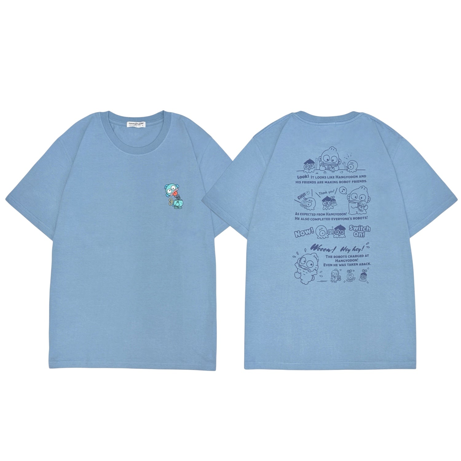 ハンギョドン 半袖 プリント Tシャツ 天竺 レディース メンズ サンリオ キャラクターズ hangyodon hg1162-47