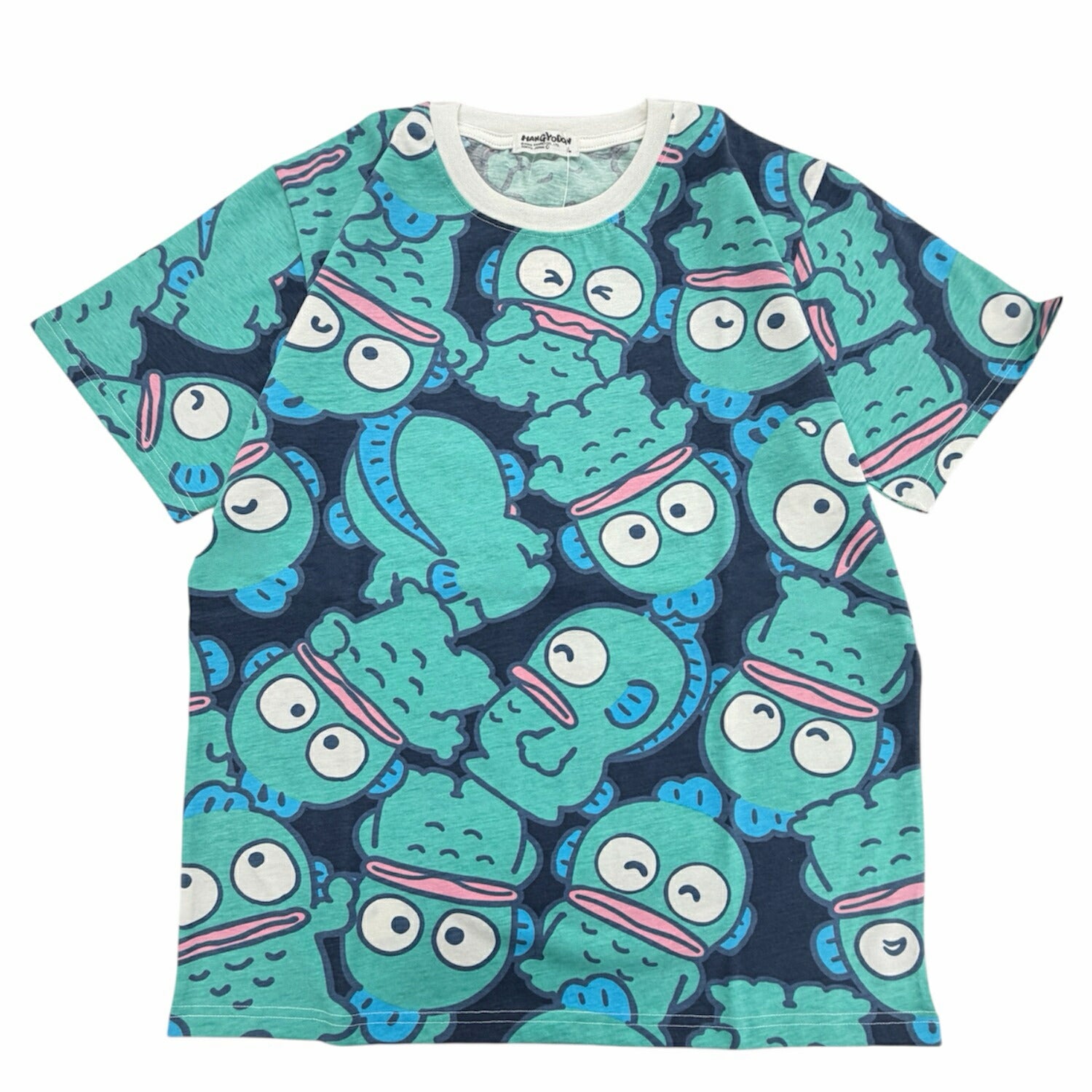 ハンギョドン 半袖 総柄 Tシャツ プリント 天竺 メンズ レディース 夏 hangyodon sanrio hg1162-55