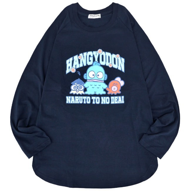 ハンギョドン Tシャツ 長袖 ロンT ラグラン袖 プリント オーバーサイズ サンリオ キャラクターズ hg1241-27