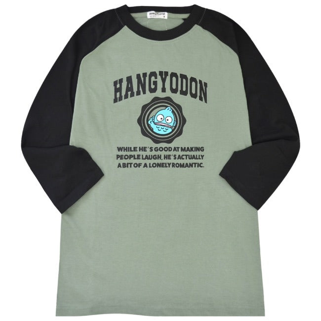 ハンギョドン Tシャツ 長袖 ロンT 七分袖 サンリオ キャラクターズ プリント ラグラン メンズ レディース hg1243-26