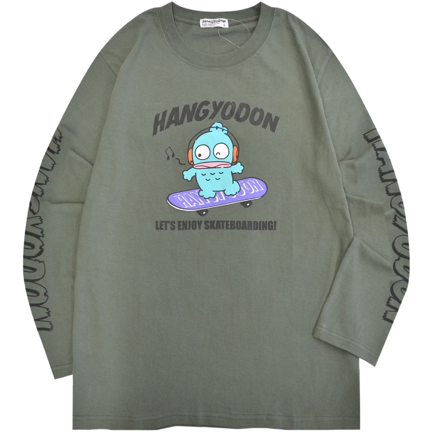 ハンギョドン ロンT 長袖 Tシャツ サンリオキャラクターズ プリント 春 秋 hg1253-31