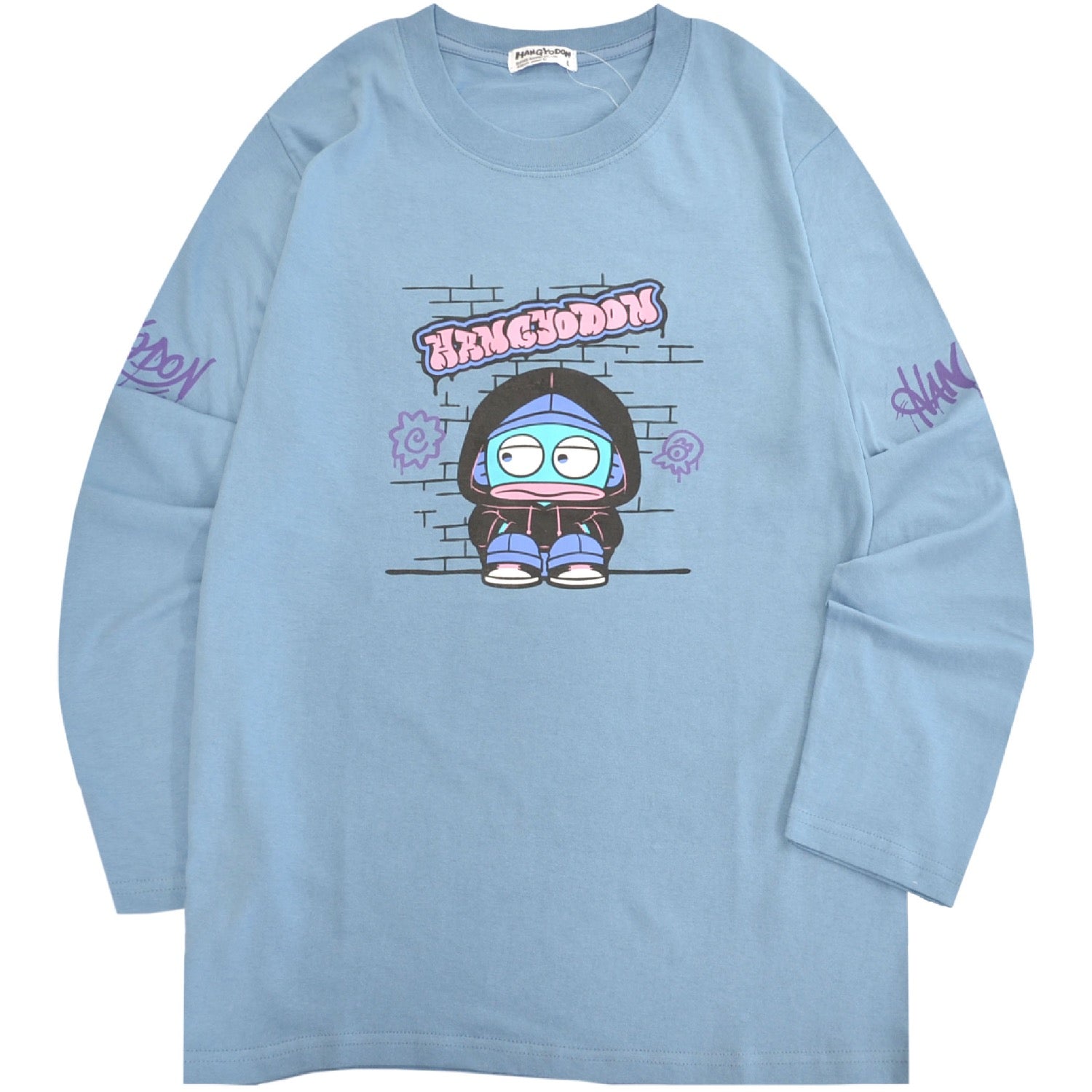 ハンギョドン ロンT 長袖 Tシャツ サンリオキャラクターズ プリント 春 秋 hg1253-31