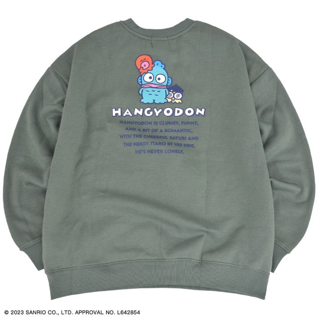 ハンギョドン 裏起毛 ビッグシルエット 刺繍 トレーナー 秋冬春 サンリオキャラクターズ hg1334-628