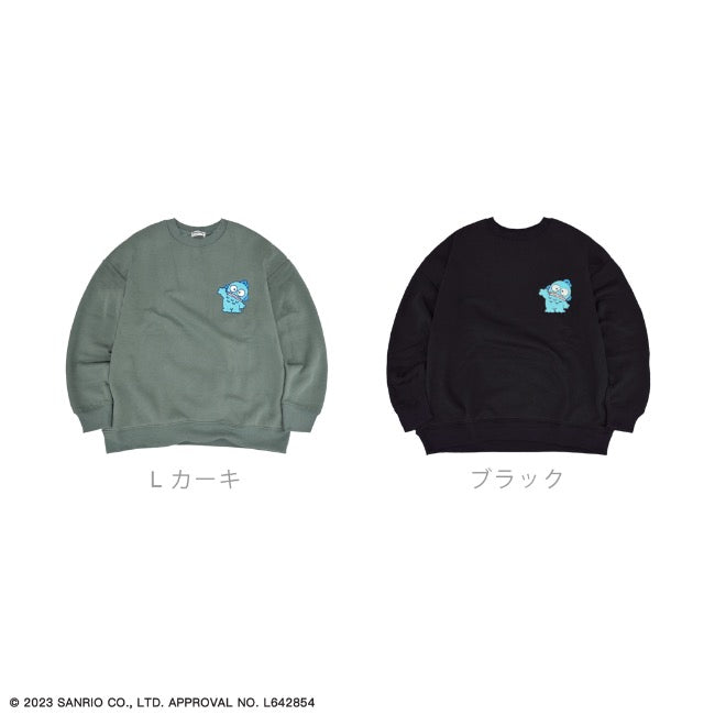 ハンギョドン 裏起毛 ビッグシルエット 刺繍 トレーナー 秋冬春 サンリオキャラクターズ hg1334-628