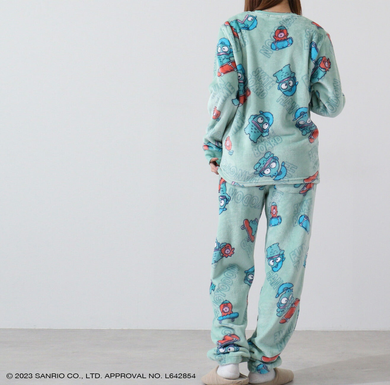 ハンギョドン サンリオ キャラクターズ トップス ボトムス セット 長袖 パンツ ボア フリース hg1634-588