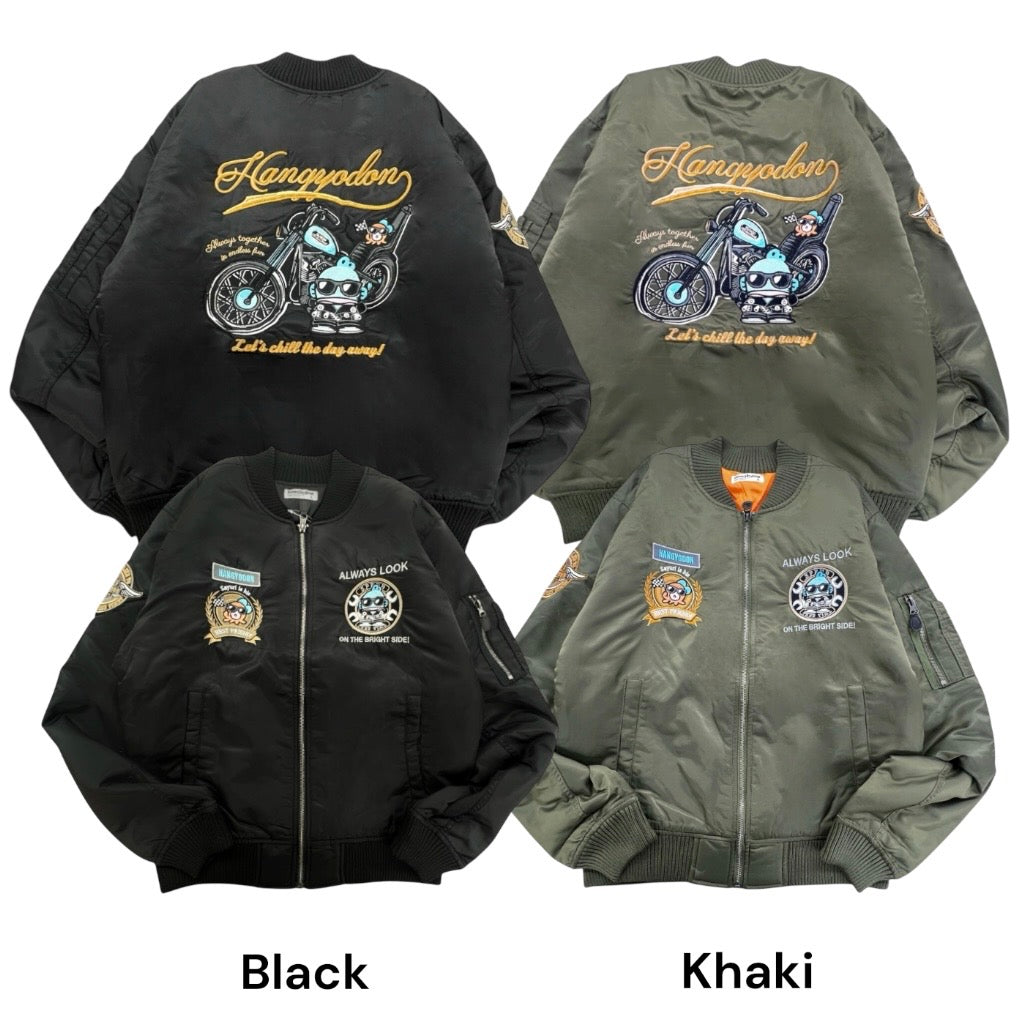 ハンギョドン MA-1ジャケット バイク柄 アウター メンズ レディース サンリオ キャラクターズ hg1854-138