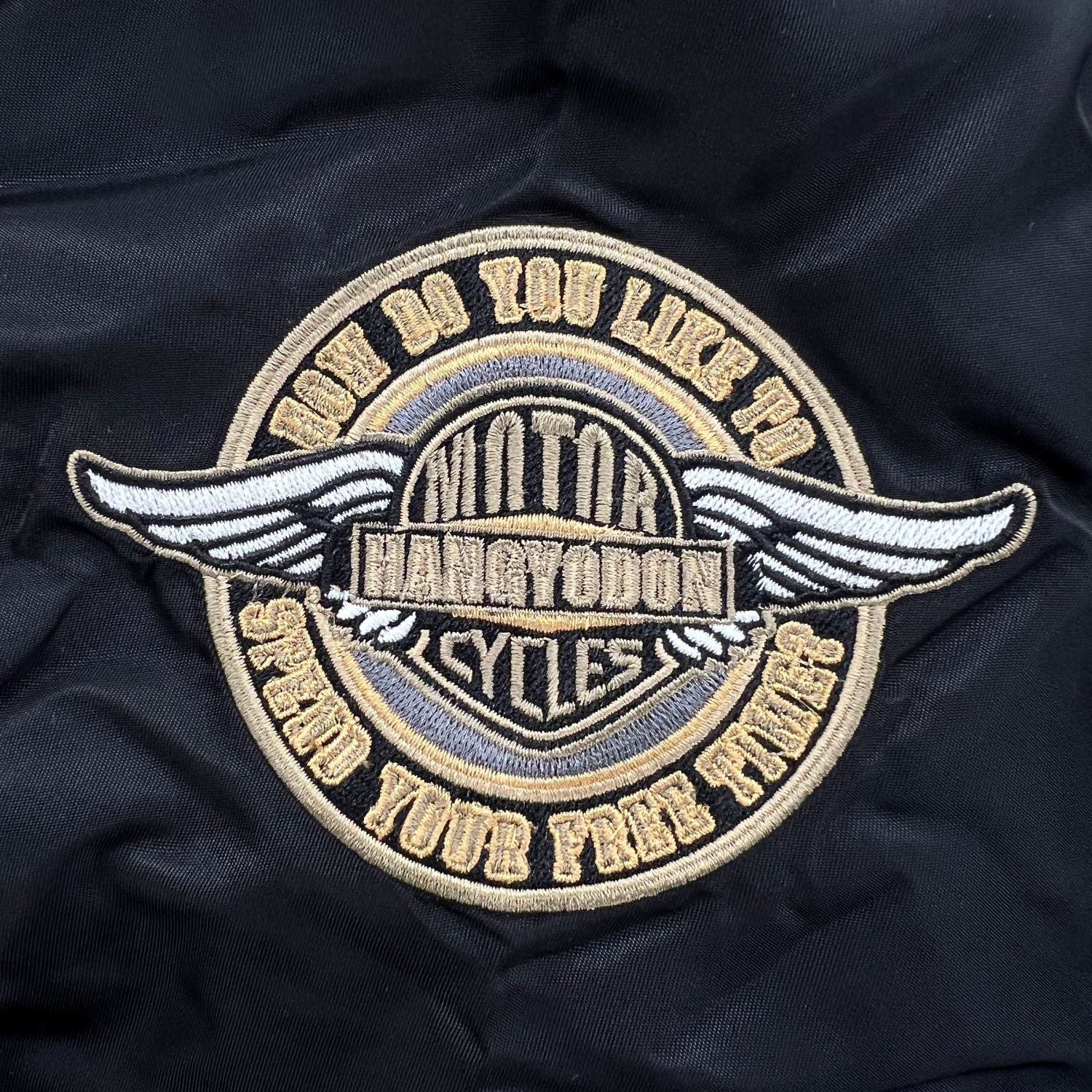 ハンギョドン MA-1ジャケット バイク柄 アウター メンズ レディース サンリオ キャラクターズ hg1854-138