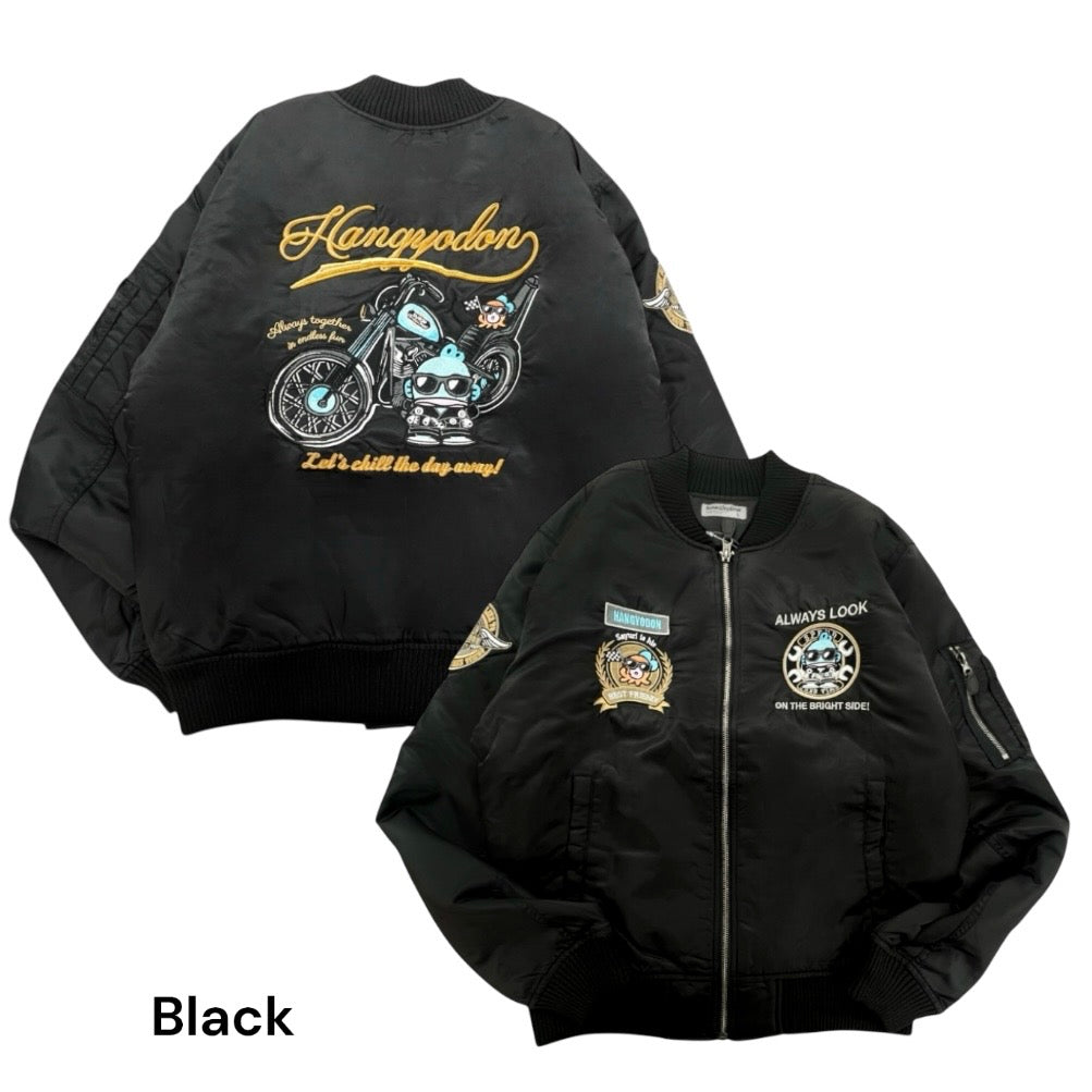 ハンギョドン MA-1ジャケット バイク柄 アウター メンズ レディース サンリオ キャラクターズ hg1854-138