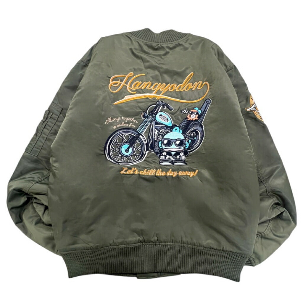 ハンギョドン MA-1ジャケット バイク柄 アウター メンズ レディース サンリオ キャラクターズ hg1854-138