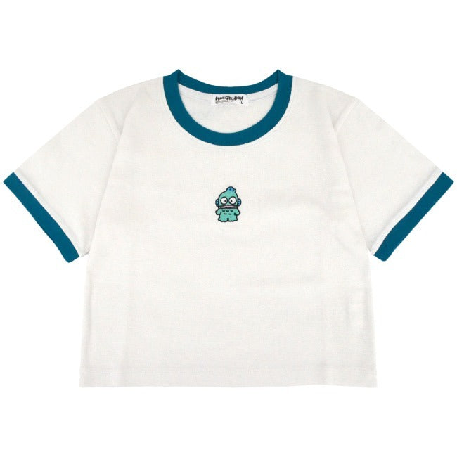 ハンギョドン Tシャツ ちびT サンリオ キャラクターズ 刺繍 レディース ショート丈 半袖 hg2142-332