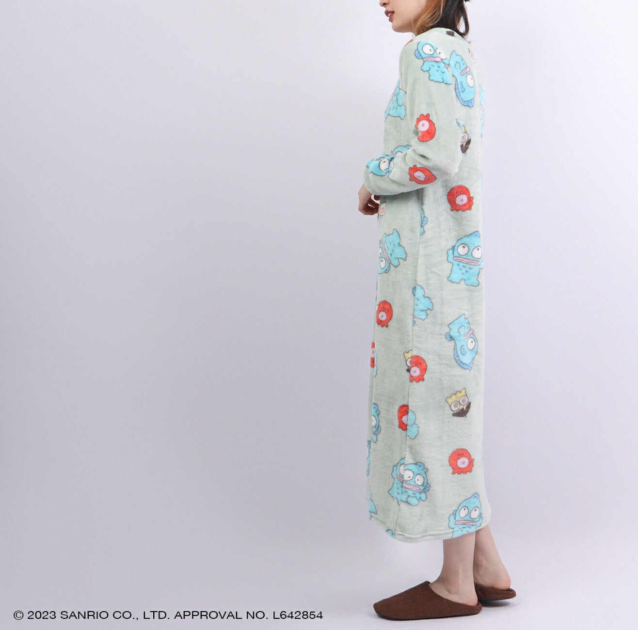 ハンギョドン ワンピース 長袖 プリント 部屋着 サンリオ キャラクターズ hg2724-762
