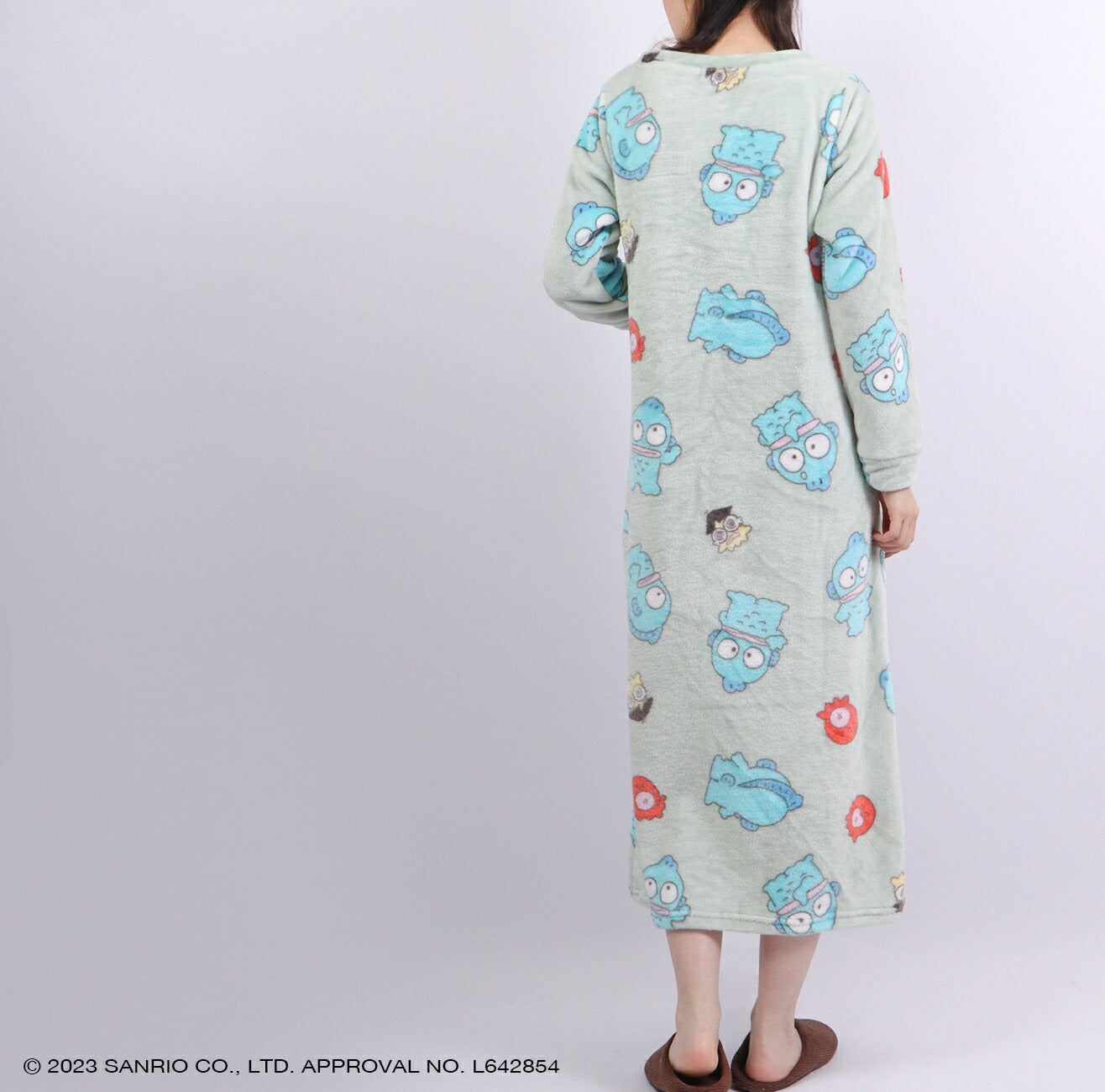 ハンギョドン ワンピース 長袖 プリント 部屋着 サンリオ キャラクターズ hg2724-762