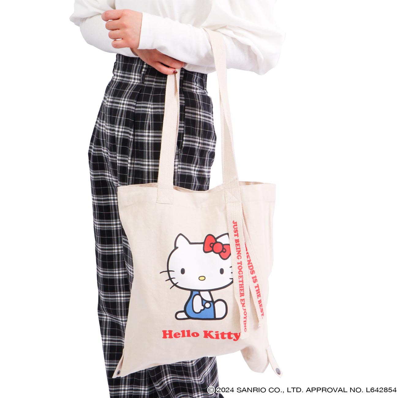 ハロー キティ トート バケット バッグ 2WAY お買い物袋 エコバッグ グッズ サンリオ キャラクターズ hk-1000