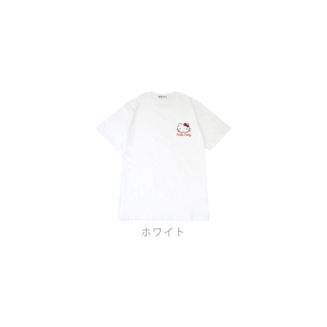 ハローキティ Tシャツ 半袖 刺繍 サンリオ キャラクターズ メンズ レディース hk1142-351