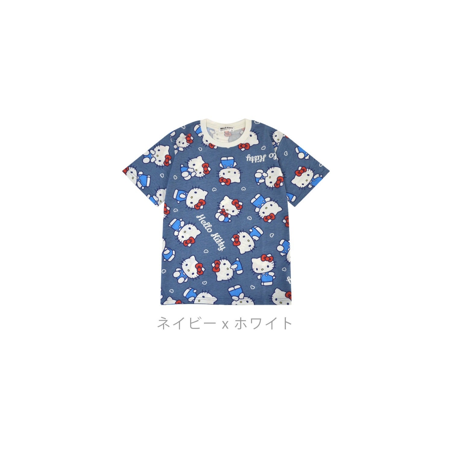 ハローキティ Tシャツ 半袖 総柄 プリント トップス サンリオ キャラクターズ メンズ レディース hk1152-243
