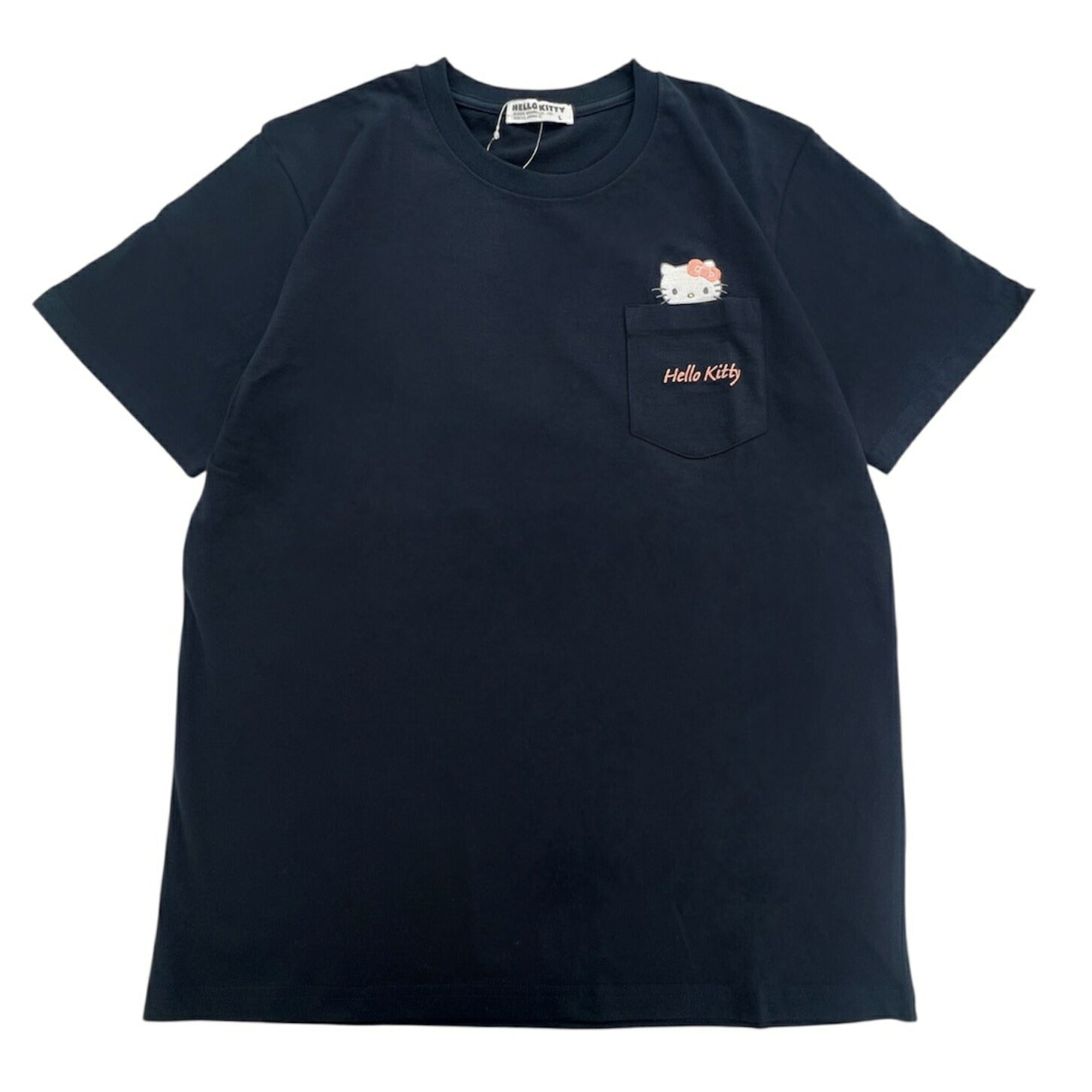ハローキティ 半袖 Tシャツ 刺繍 ポケット付き プリント 天竺 サンリオ キャラクターズ hellokitty sanrio hk1162-48