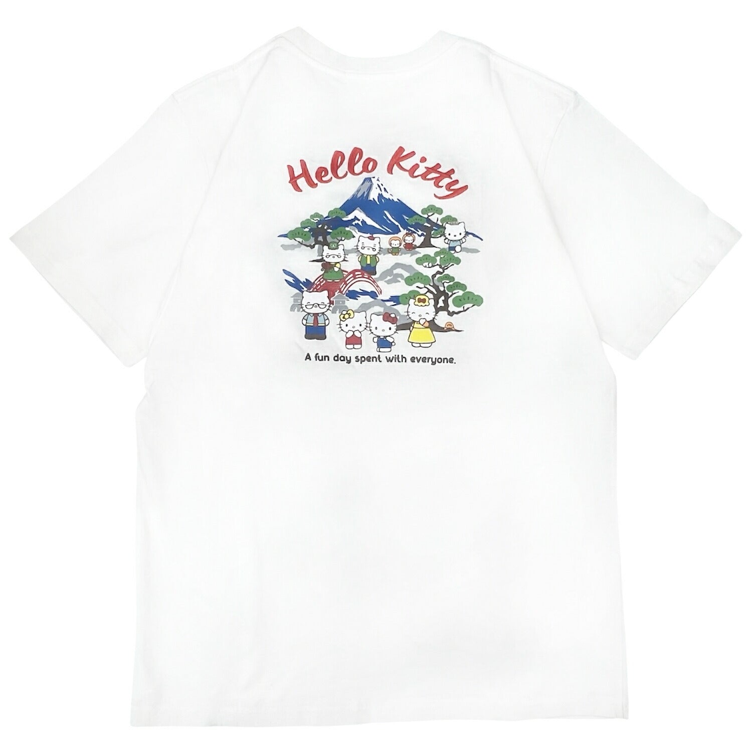 ハローキティ 和柄 半袖 Tシャツ バックプリント 天竺 メンズ レディース サンリオ キャラクターズ hellokittey sanrio hk1162-69