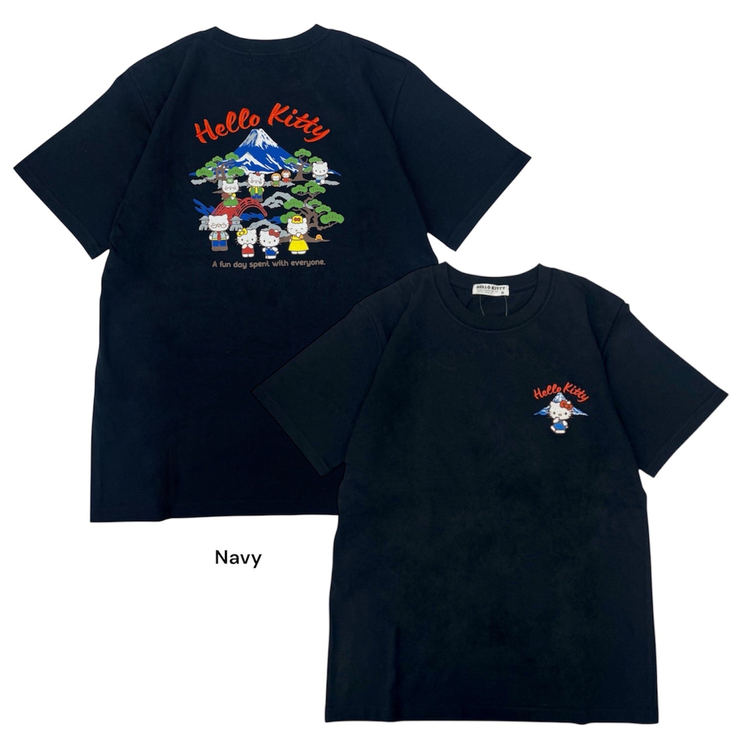 ハローキティ 和柄 半袖 Tシャツ バックプリント 天竺 メンズ レディース サンリオ キャラクターズ hellokittey sanrio hk1162-69