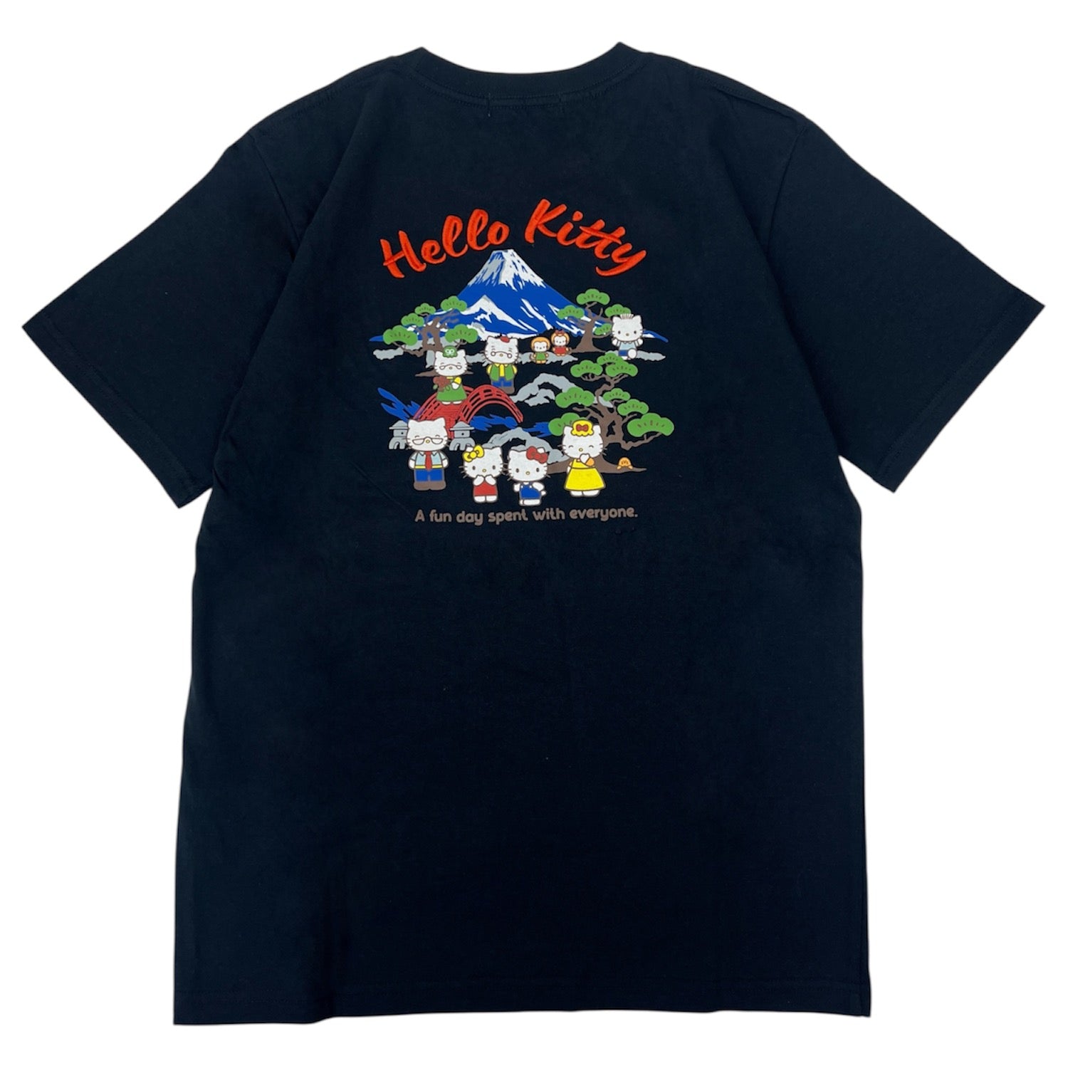 ハローキティ 和柄 半袖 Tシャツ バックプリント 天竺 メンズ レディース サンリオ キャラクターズ hellokittey sanrio hk1162-69