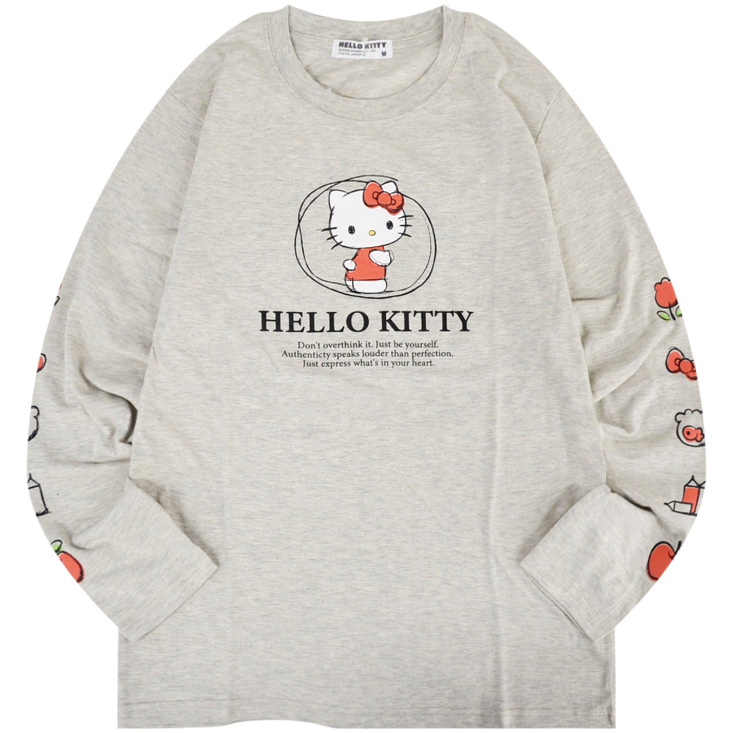 ハローキティ ロンT 長袖 Tシャツ サンリオキャラクターズ プリント 春 秋 hk1251-08