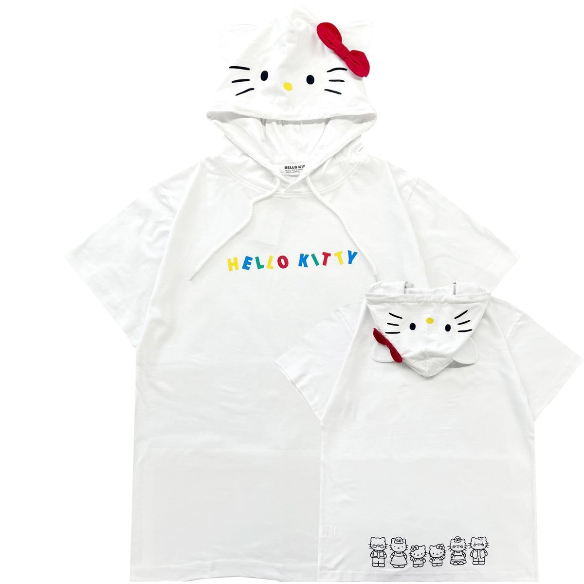 ハローキティ なりきり 半袖 パーカー コスプレ かわいい フード ハロウィン 春夏 キャラクター hk1302-51so