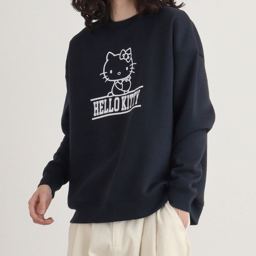 ハローキティ 裏起毛 スウェット トレーナー ビッグ オーバーサイズ サンリオ キャラクターズ プリント メンズ レディース hk1344-153