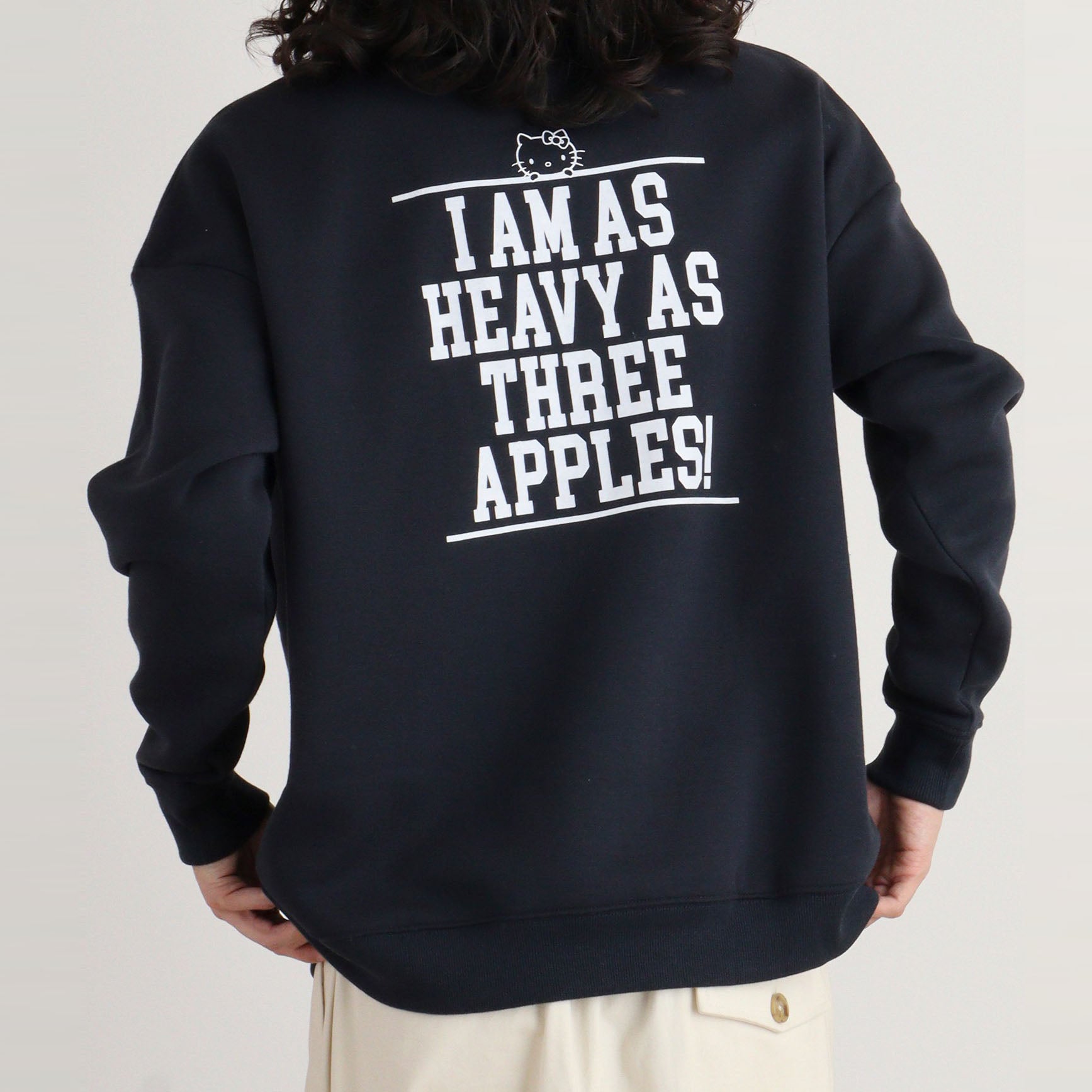 ハローキティ 裏起毛 スウェット トレーナー ビッグ オーバーサイズ サンリオ キャラクターズ プリント メンズ レディース hk1344-153