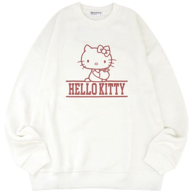 ハローキティ 裏起毛 スウェット トレーナー ビッグ オーバーサイズ サンリオ キャラクターズ プリント メンズ レディース hk1344-153