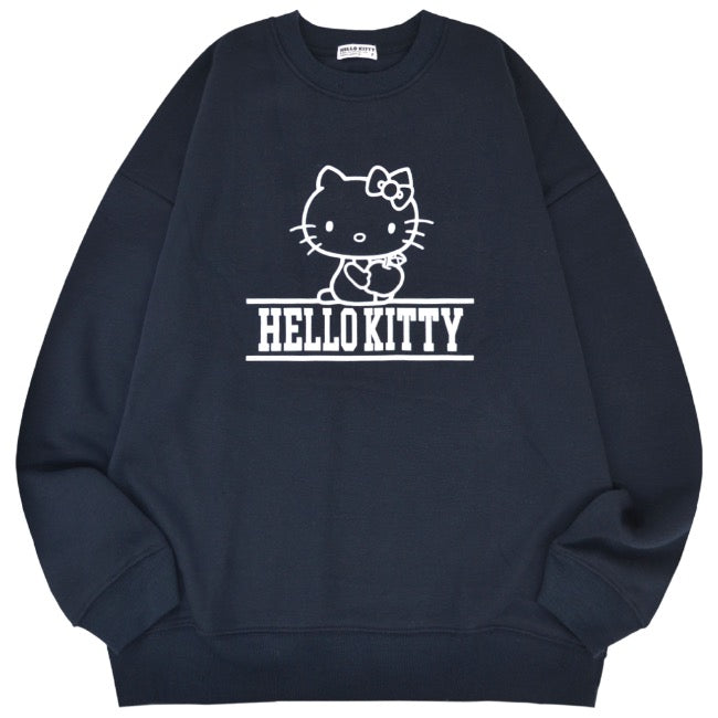 ハローキティ 裏起毛 スウェット トレーナー ビッグ オーバーサイズ サンリオ キャラクターズ プリント メンズ レディース hk1344-153