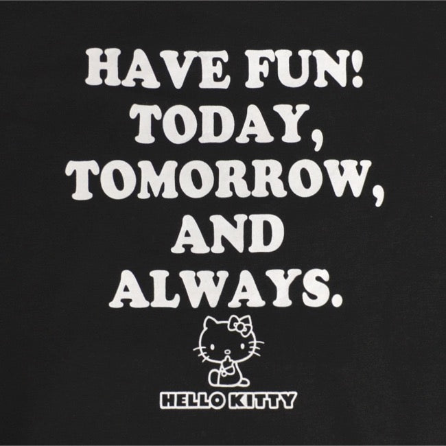 ハローキティ パーカー 裏起毛 オーバーサイズ 刺繍 ロゴ サンリオ キャラクターズ メンズ レディース hk1344-160