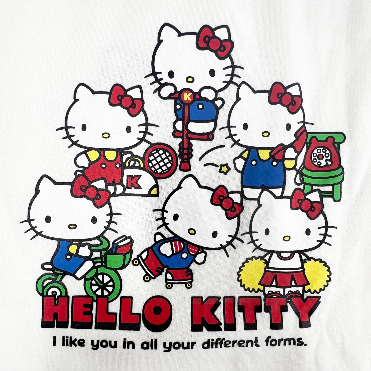 ハローキティ サガラ刺繍 裏起毛ビッグシルエット トレーナー オーバーサイズ サンリオ プリント Sanrio hk1354-94