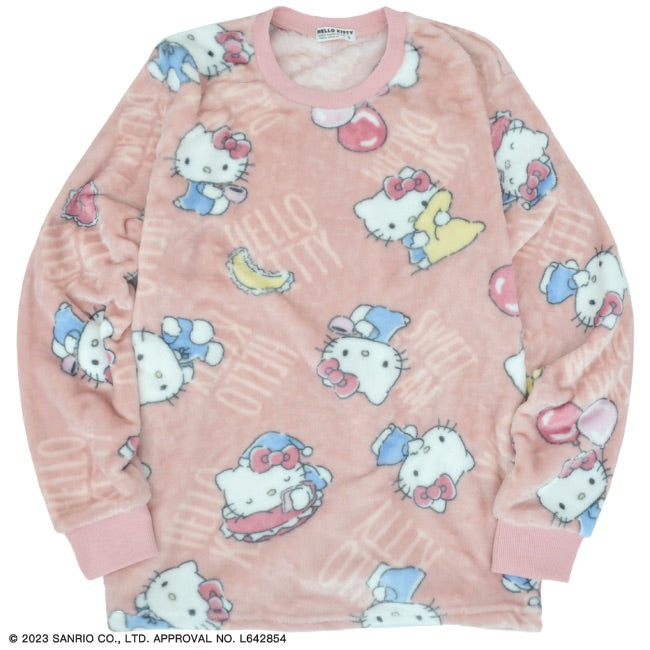ハローキティ サンリオ キャラクターズ トップス ボトムス セット 長袖 パンツ ボア フリース hk1634-590