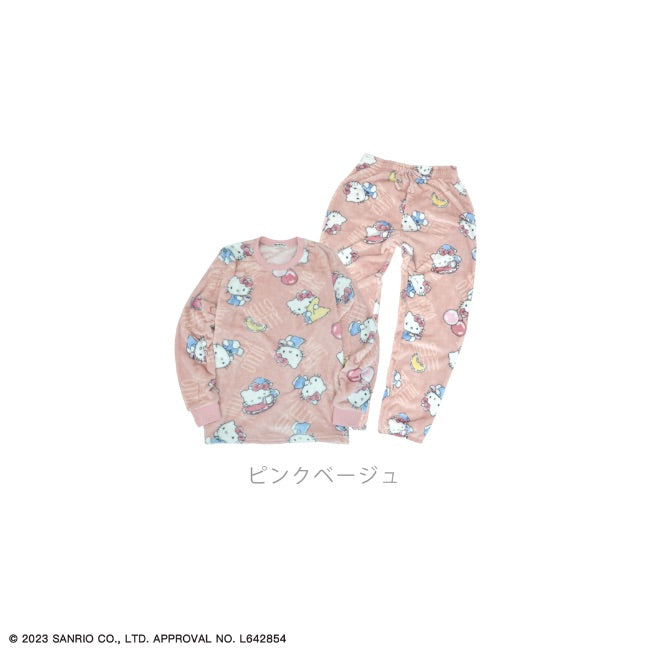 ハローキティ サンリオ キャラクターズ トップス ボトムス セット 長袖 パンツ ボア フリース hk1634-590