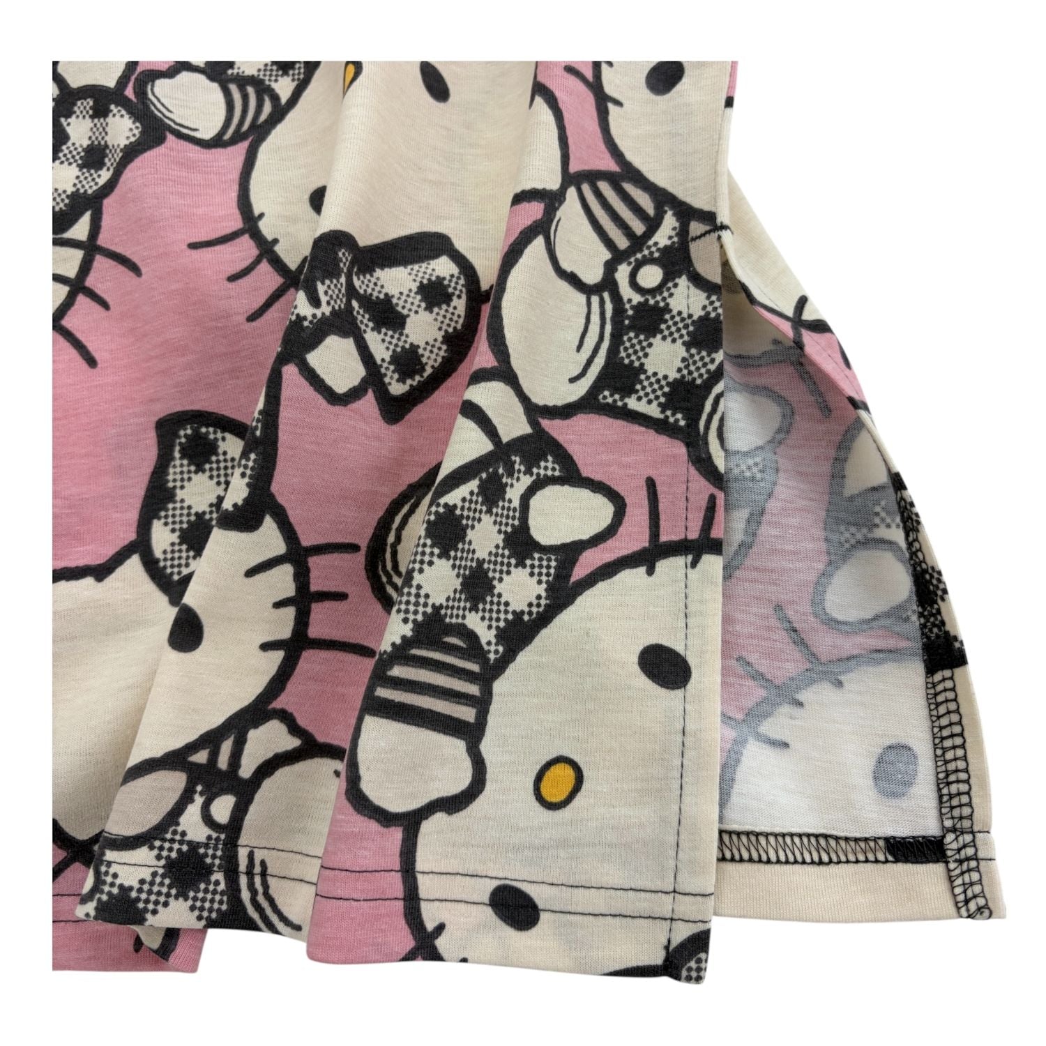 ハローキティ 半袖 総柄 スーパービッグ Tシャツ ワンピース プリント 天竺 メンズ レディース 夏 hello kitty sanrio hk1762-58