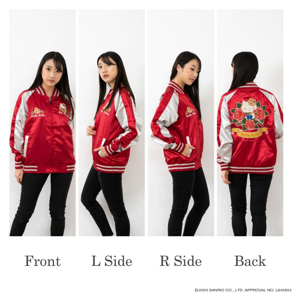 サンリオ キャラクターズ ハローキティ 刺繍 スカジャン 羽織 アウター SUKAJAN ジャケット サンリオ キャラクターズ hk1803-673