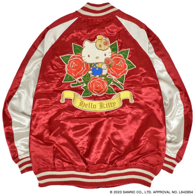 サンリオ キャラクターズ ハローキティ 刺繍 スカジャン 羽織 アウター SUKAJAN ジャケット サンリオ キャラクターズ hk1803-673