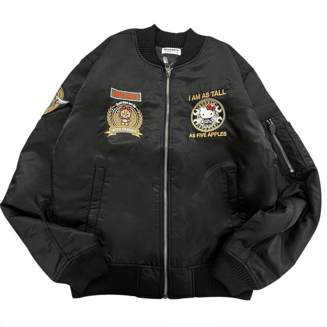 ハローキティ MA-1ジャケット バイク柄 アウター メンズ レディース サンリオ キャラクターズ hk1854-139