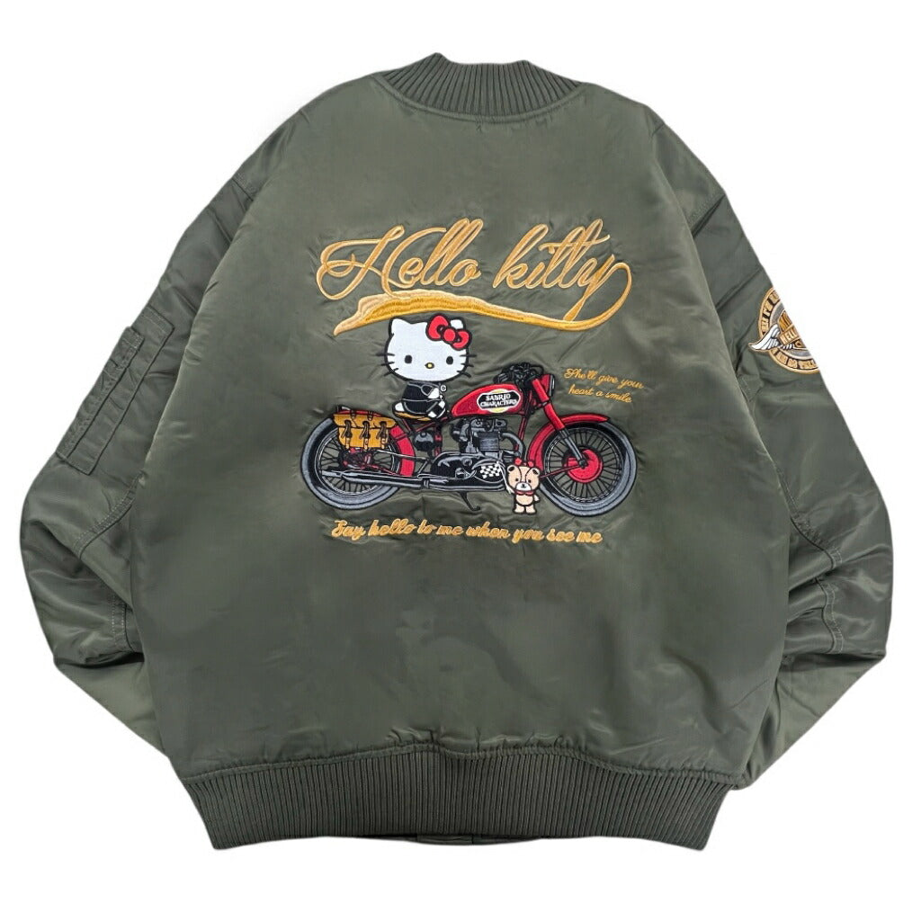 ハローキティ MA-1ジャケット バイク柄 アウター メンズ レディース サンリオ キャラクターズ hk1854-139