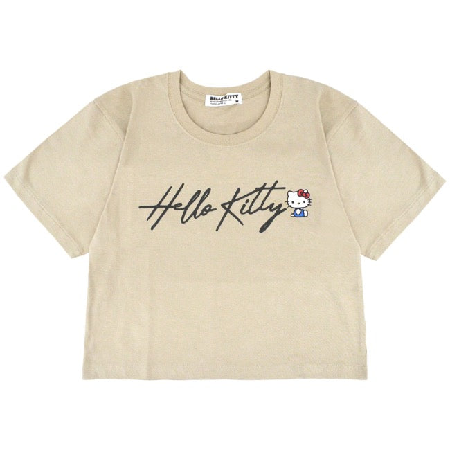 ハローキティ Tシャツ サンリオ キャラクターズ ちびT レディース ショート丈 ワイド幅 半袖 hk2142-339