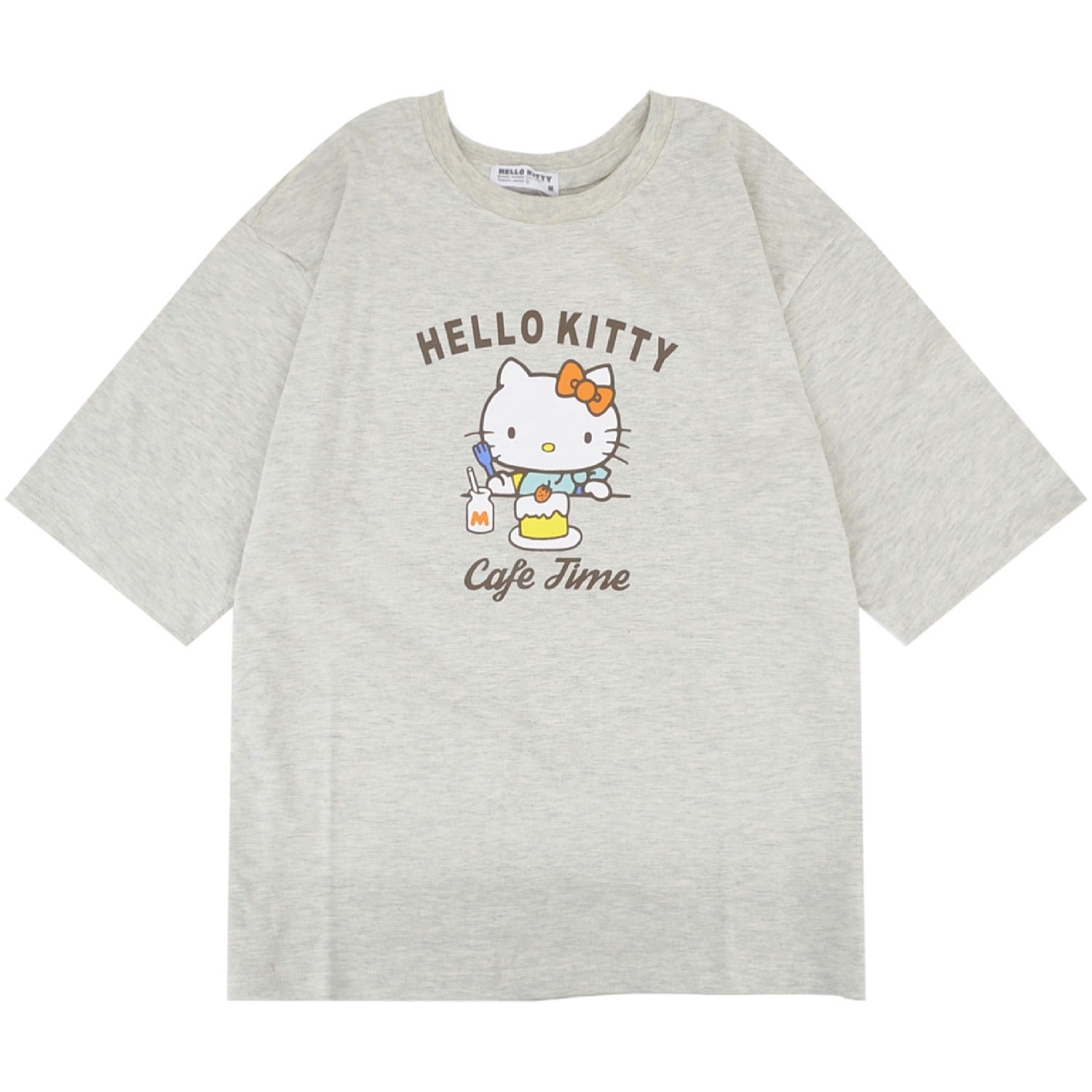 ハローキティ Tシャツ オーバーサイズ 半袖 プリント 刺繍 トップス サンリオ キャラクターズ レディース hk2152-196